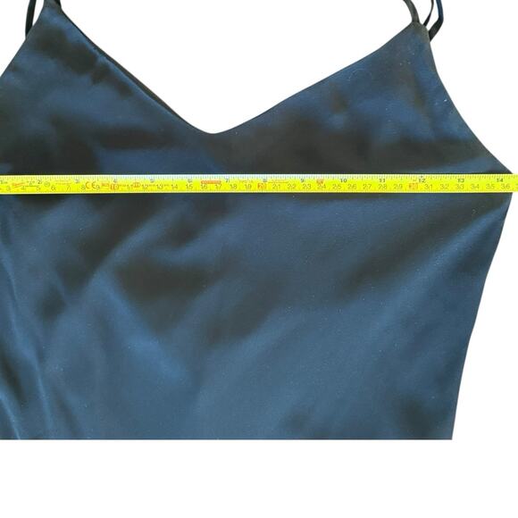 VTG Ruffle Asymmetrical Handkerchief Black Midi Dress Silky Fairy Whimsigoth Y2K - Picture 11 of 14